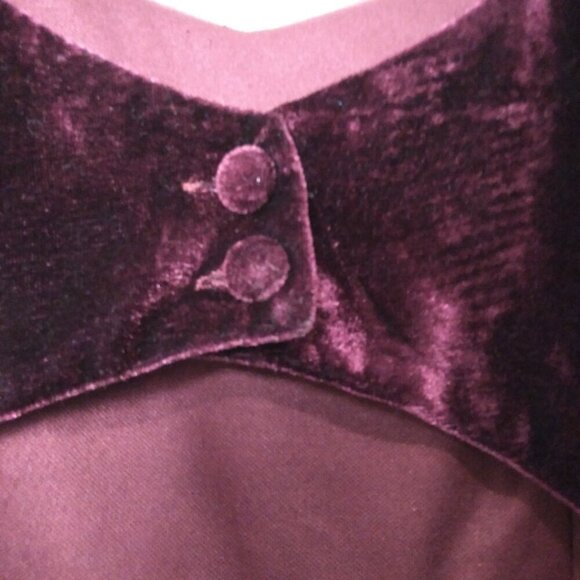 Rehab Fetching Burgundy Velvet  Dress Heart Shaped Back with Side Cut Outs Sz S - Picture 6 of 7